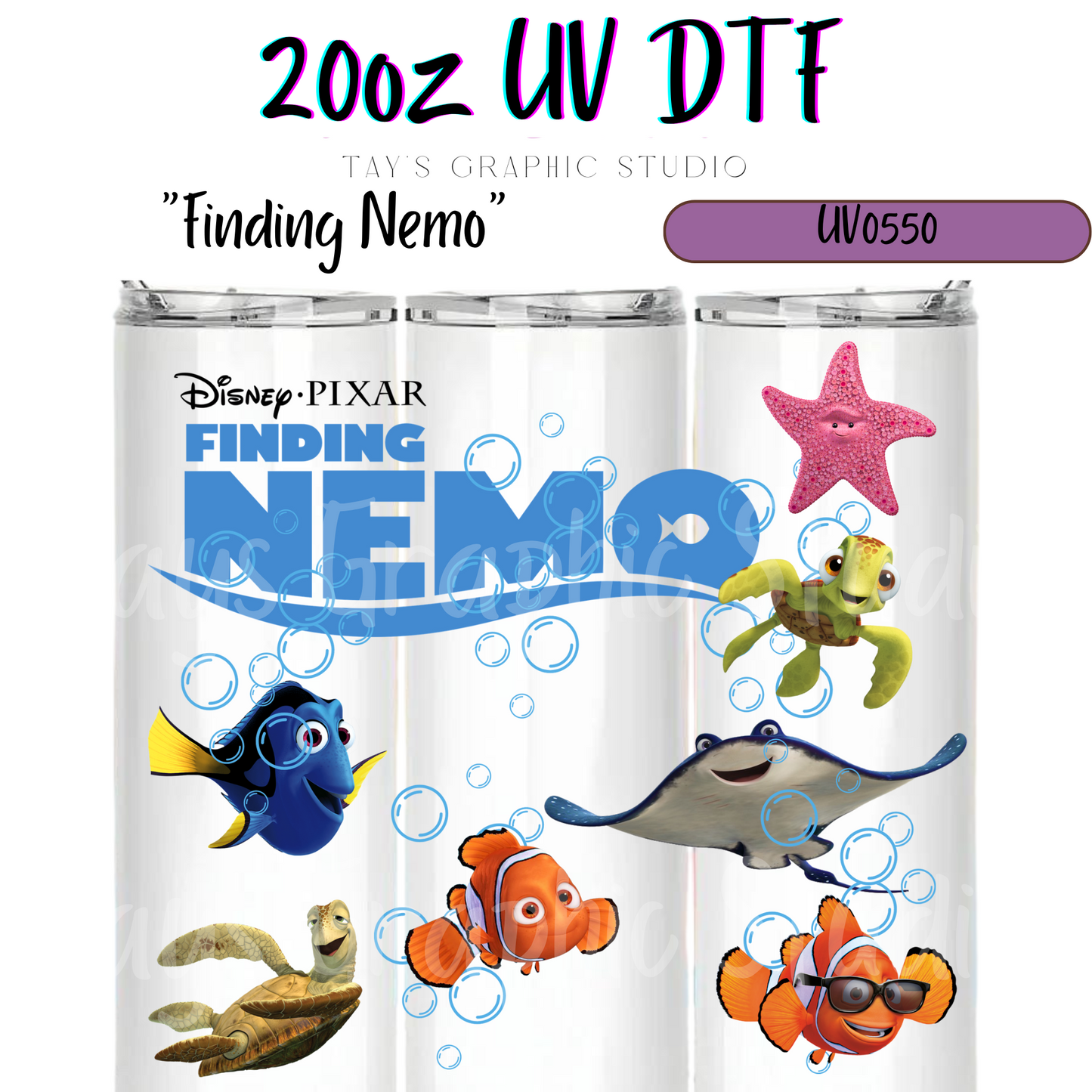 Exclusive - Finding Nemo 20oz UV DTF Wrap - MTO0550