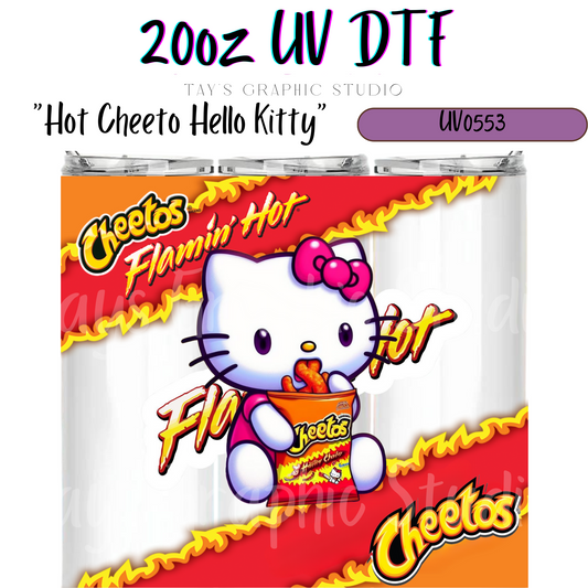 Exclusive - Hot Cheeto Hello Kitty 20oz UV DTF Wrap - MTO0553