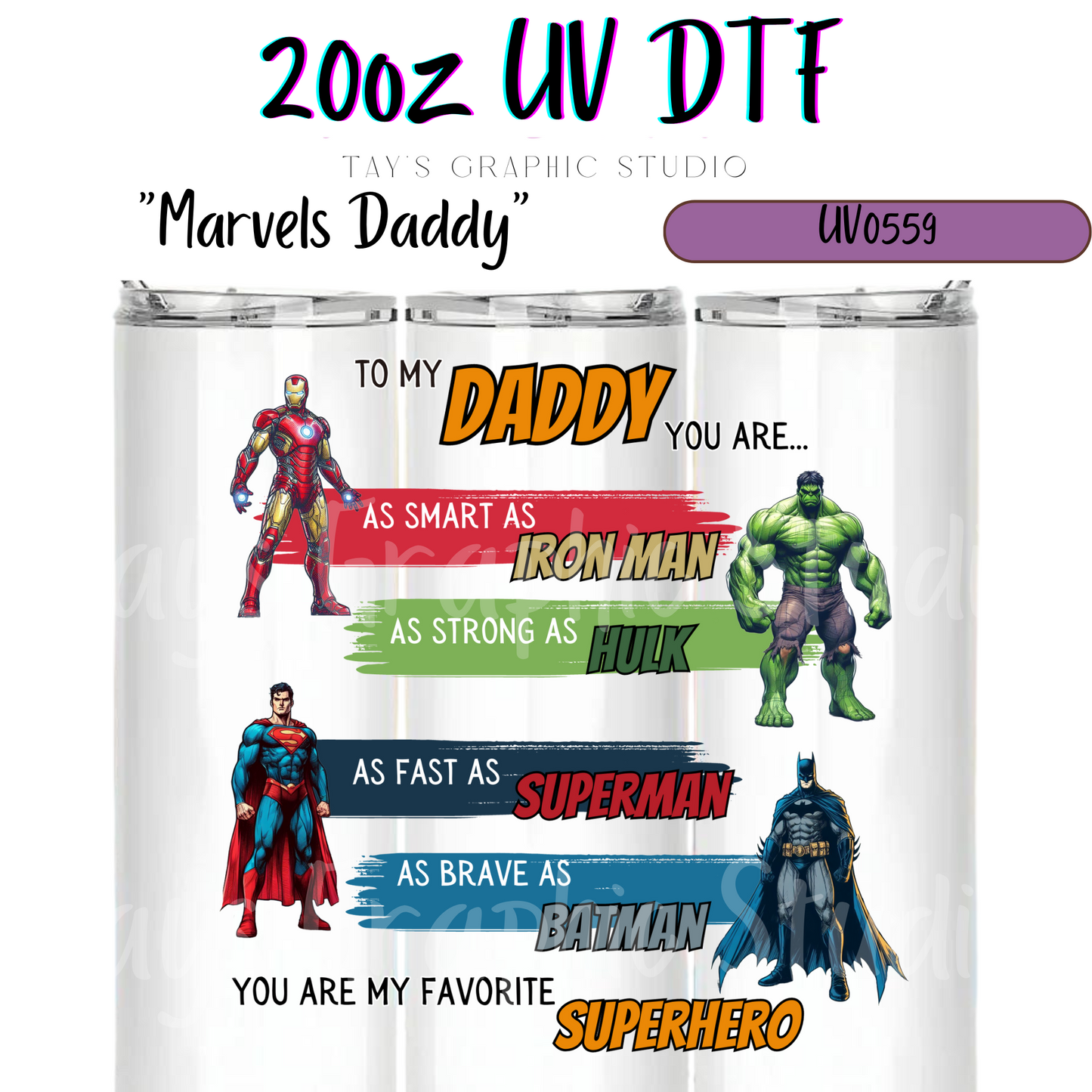 Exclusive - Marvels Daddy 20oz UV DTF Wrap - MTO0559