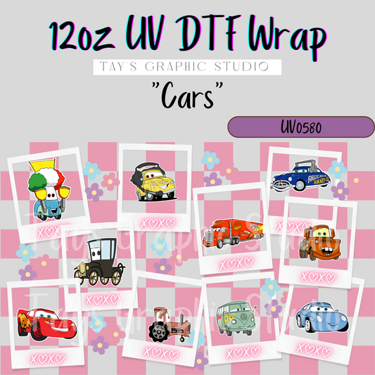 Exclusive - Pixar Cars 12oz UV DTF Wrap - MTO0580