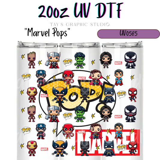 Exclusive - Marvels Pop 20oz UV DTF Wraps - MTO0565