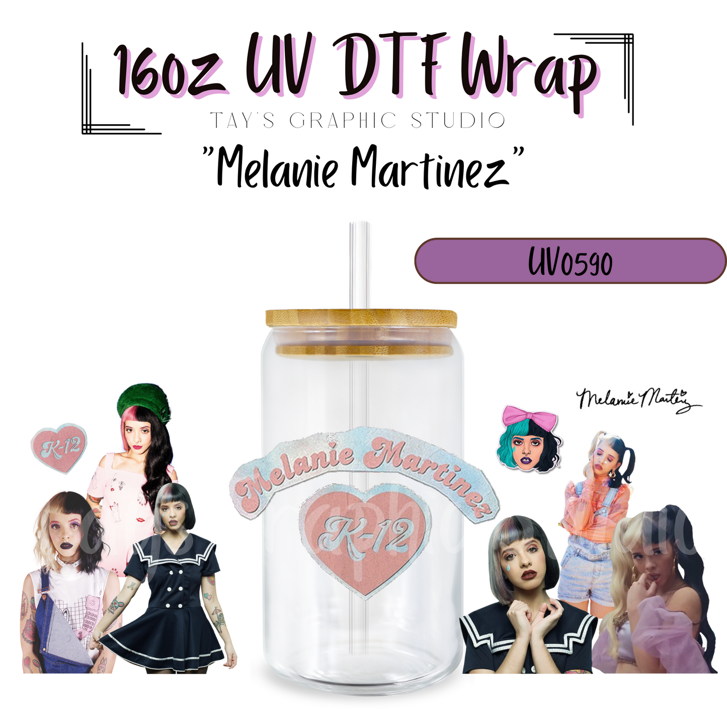 Exclusive - Melanie Martinez 16oz UV DTF Wrap - MTO0590