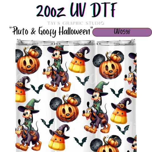 Exclusive - Pluto & Goofy Halloween 20oz UV DTF Wrap - MTO0598