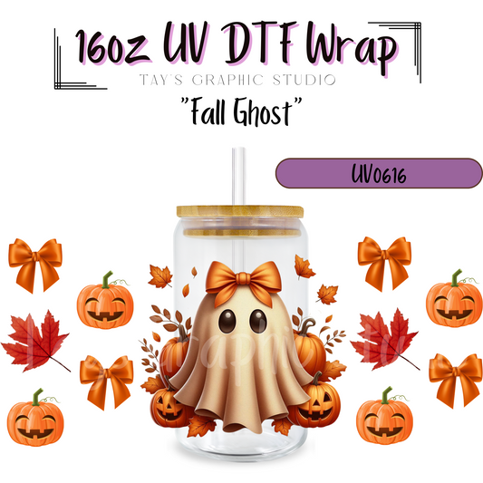 Exclusive - Fall Ghosts 16oz UV DTF Wrap - MTO0616