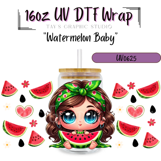 Exclusive - Watermelon Baby 16oz UV DTF Wrap - MTO0625