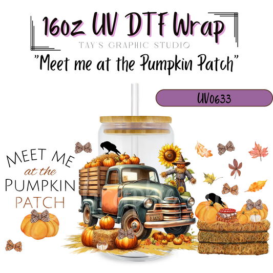 Exclusive - Meet me at the Pumpkin Patch 16oz UV DTF Wrap - MTO0633