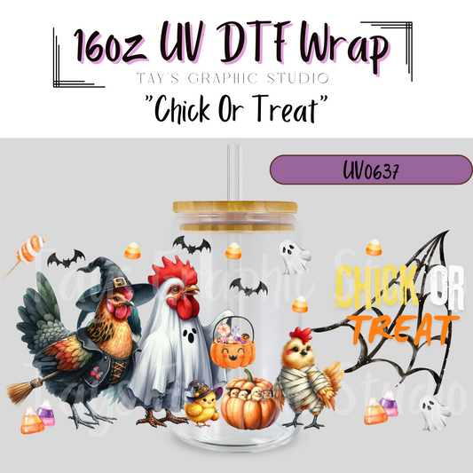 Exclusive - Chick O Treat 16oz UV DTF Wrap - MTO0637