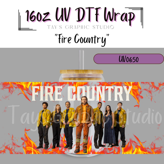 Exclusive - Fire Country UV DTF Wrap - MTO0650