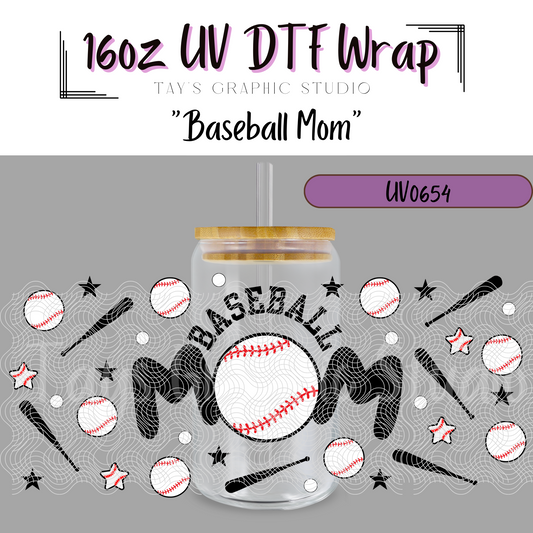 Exclusive - Baseball Mom 16oz UV DTF Wrap - MTO0654