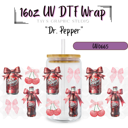 Exclusive - Dr. Pepper 16oz UV DTF Wrap - MTO0665