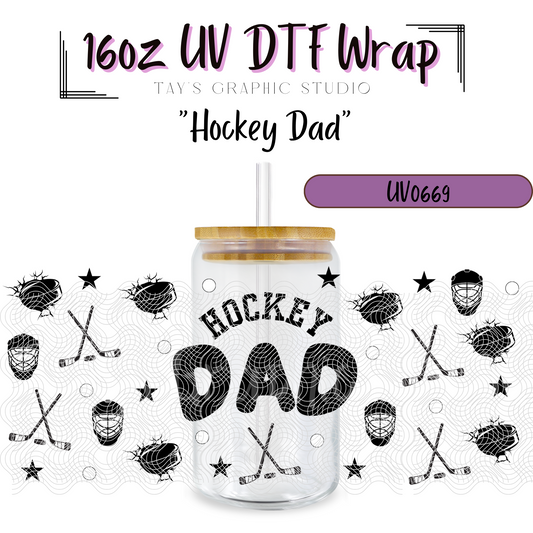 Exclusive - Hockey Dad 16oz UV DTF wrap - MTO0669