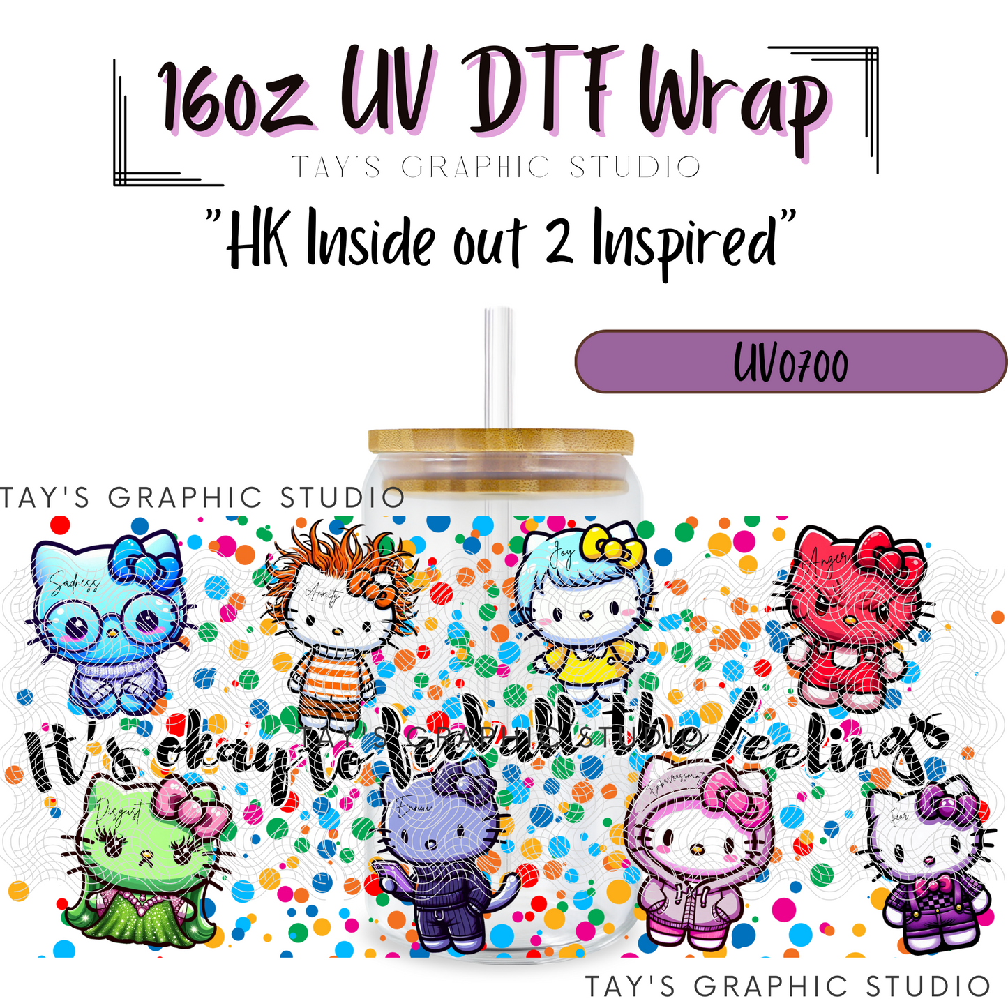 Exclusive - HK Inside out 2 Inspired Wrap - MTO0700