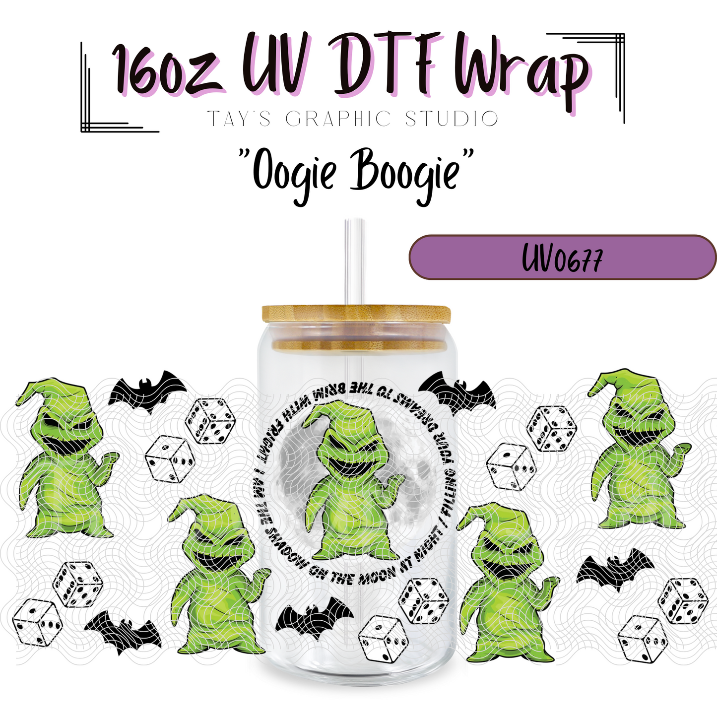 Exclusive - Oogie Boogie UV DTF Wrap - MTO0677