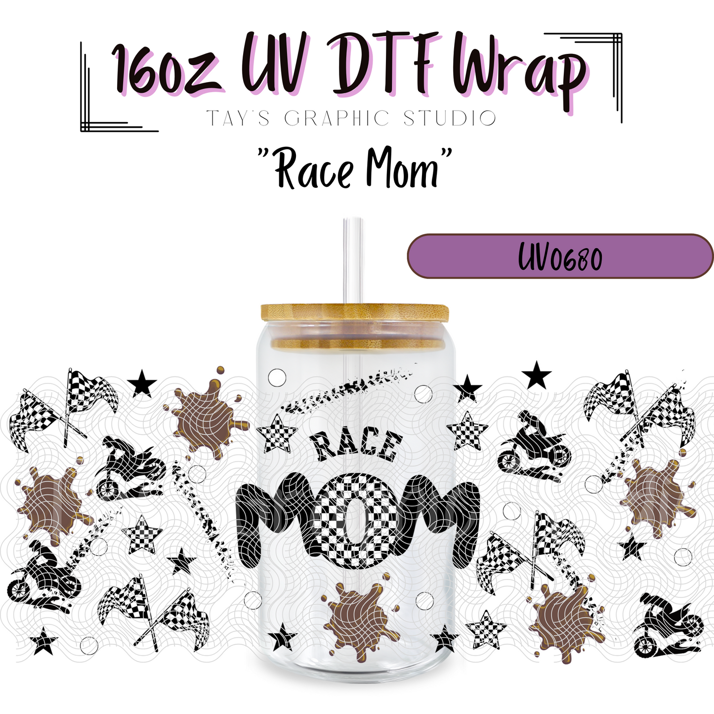 Exclusive - Race Mom UV DTF Wrap - MTO0680