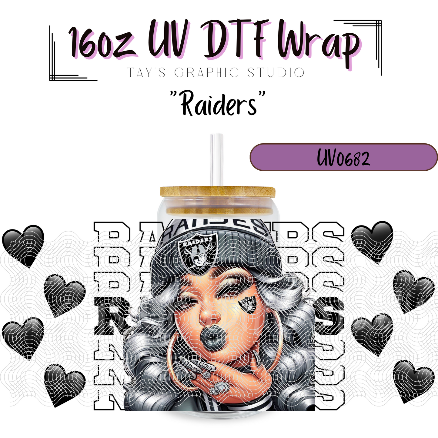 Exclusive - Raiders Girl UV DTF Wrap - MTO0682