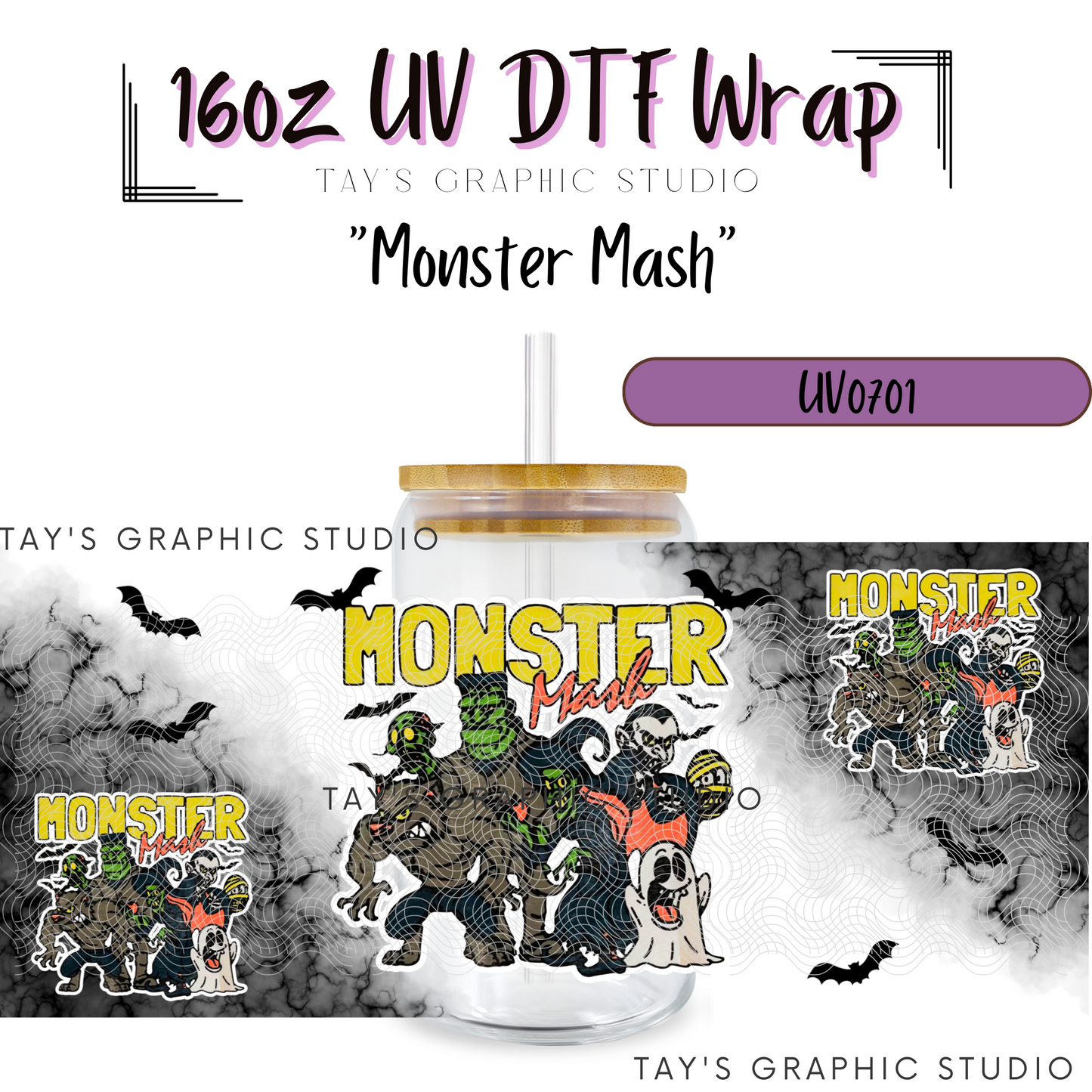 Exclusive - Monster Mash UV DTF Wrap - MTO0701