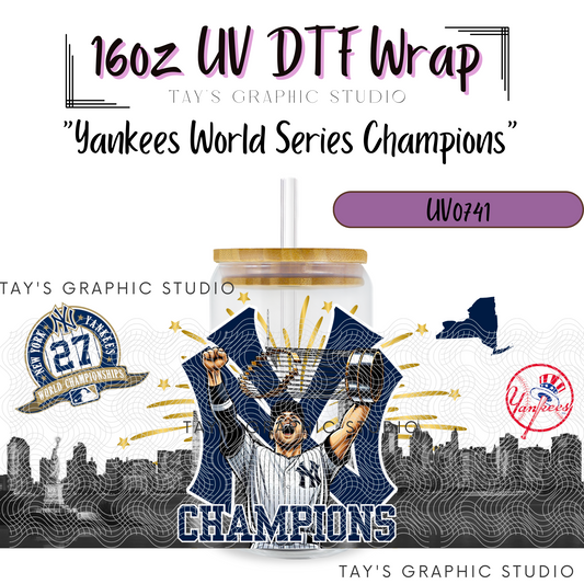 Exclusive - Yankees World Series Champions UV DTF Wrap - MTO0741