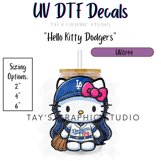 Exclusive - Dodgers Hello Kitty UV DTF Decal - MTO0744