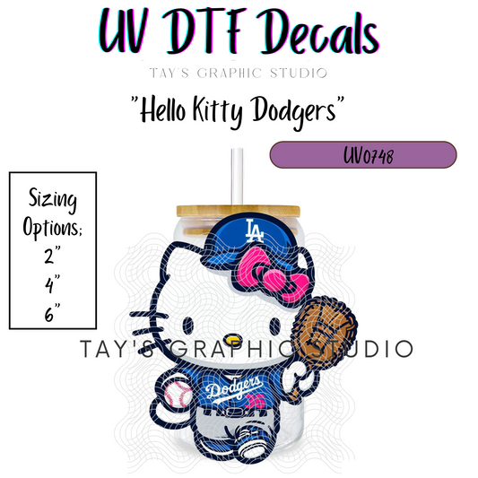 Exclusive - Dodgers Hello Kitty UV DTF Decal - MTO0748