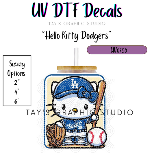 Exclusive - Hello Kitty Dodgers Card UV DTF Decal - MTO0750