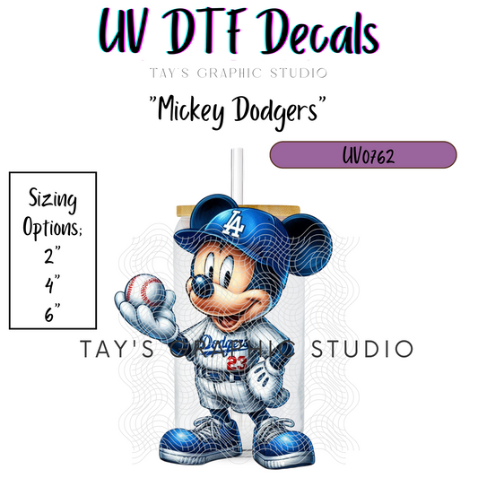 Exclusive - Mickey Dodgers UV DTF Decal - MTO0762