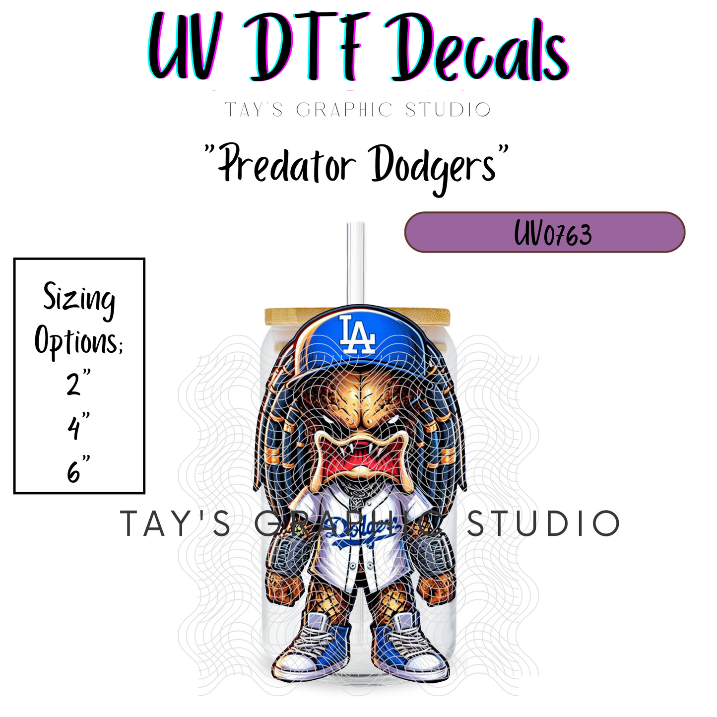 Exclusive - Predator Dodgers UV DTF Decal - MTO0763