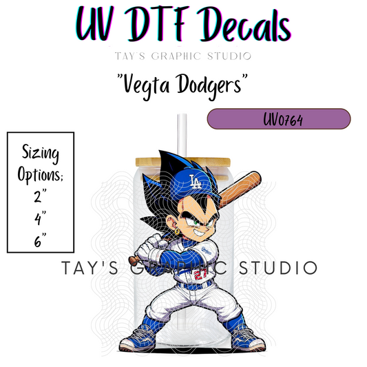 Exclusive - Vegta Dodgers UV DTF Decal - MTO0764