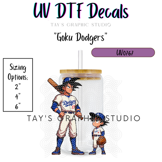 Exclusive - Goku Dodgers UV DTF Decal - MTO0767