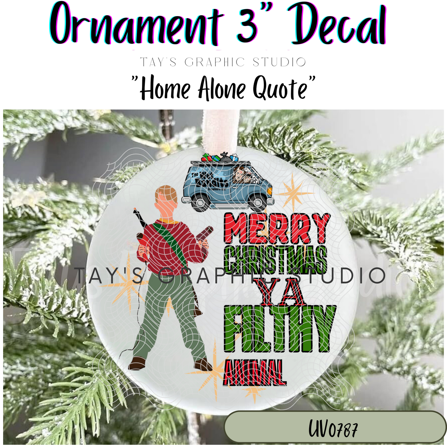 Exclusive - Home Alone Quote Ornament Decal - MTO0787