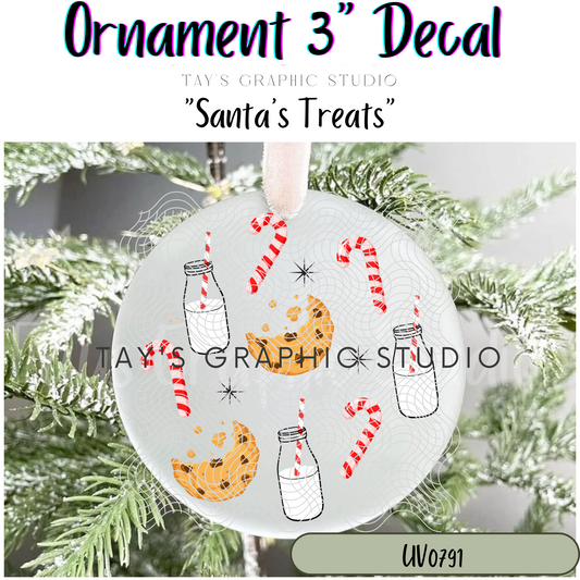 Exclusive - Santas Treats Ornament Decal - MTO0791