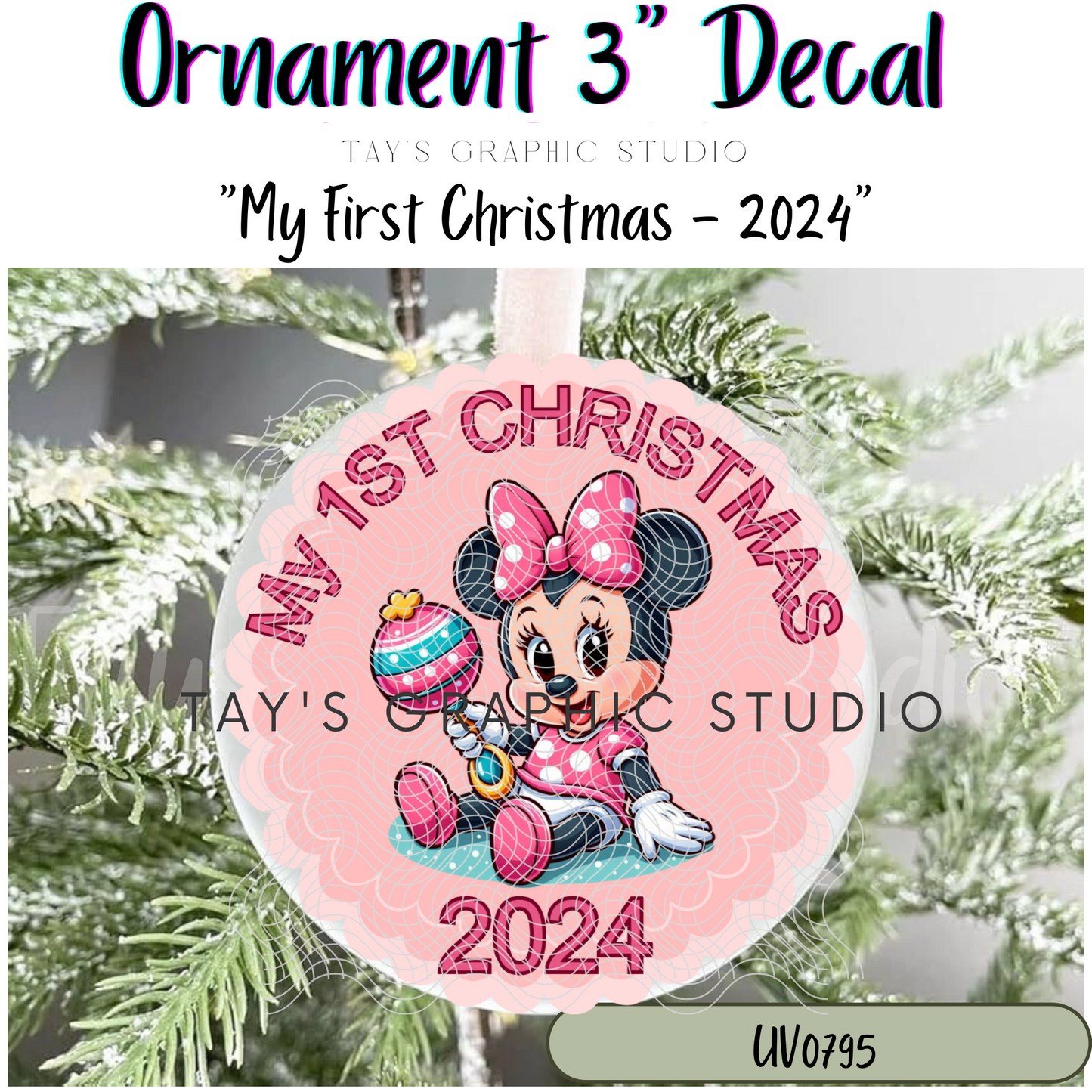 Exclusive - My First Christmas 2024 Ornament Decal - MTO0795