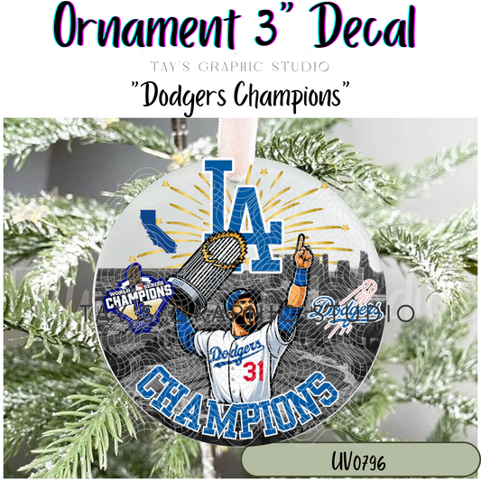 Exclusive - Dodgers Champions Ornament Decal - MTO0796