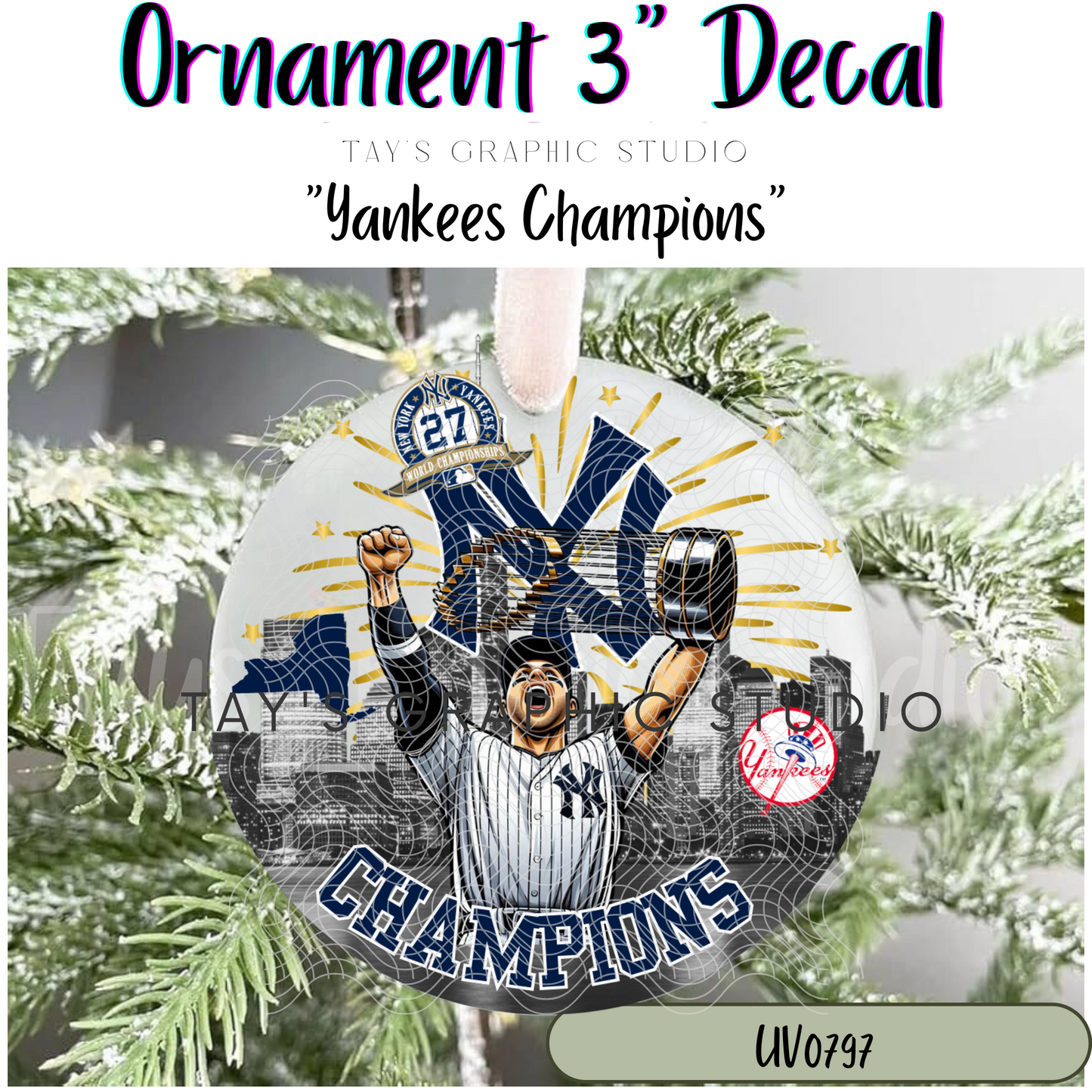 Exclusive - Yankees Champions Ornament Decal - MTO0797