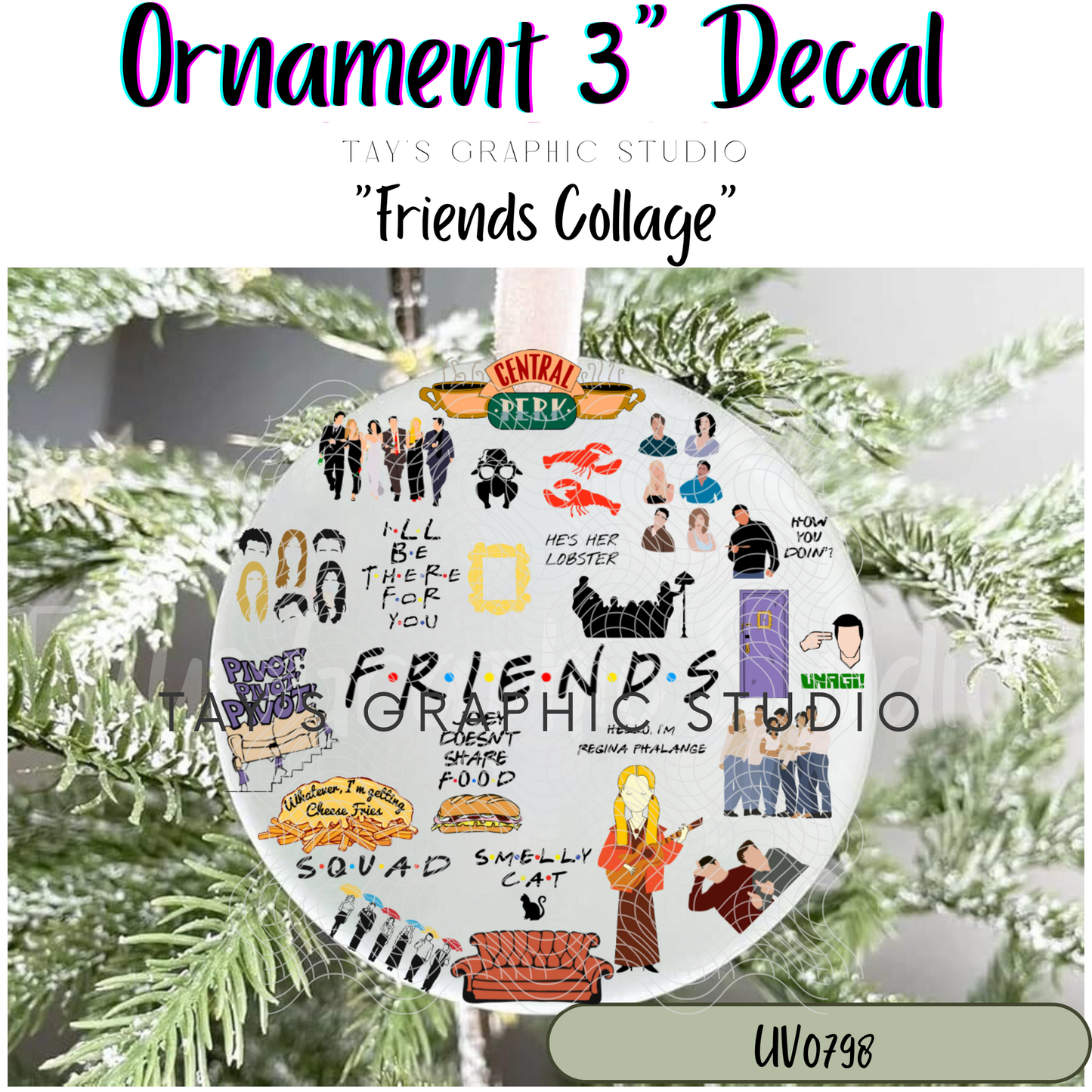 Exclusive - Friends Collage Ornament Decal - MTO0798