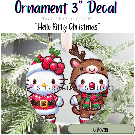 Exclusive - Hello Kitty Christmas Ornament Decal - MTO0799