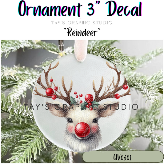 Exclusive - Reindeer Ornament Decal - MTO0801