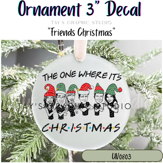 Exclusive - Friends Christmas Ornament Decal - MTO0803