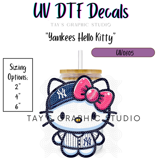 Exclusive - Yankees hello Kitty Decal - MTO0805