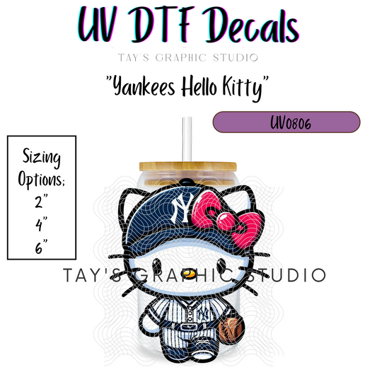 Exclusive - Yankees Hello Kitty Decal - MTO0806