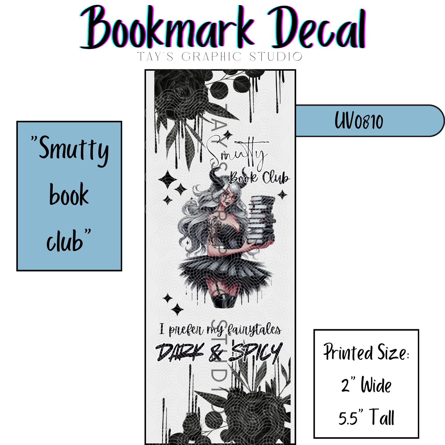 Exclusive - Smutty Book Club Bookmark Decal - MTO0810