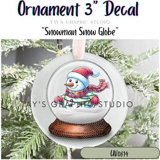 Exclusive - Snowman Snow Globe Ornament Decal - MTO0714