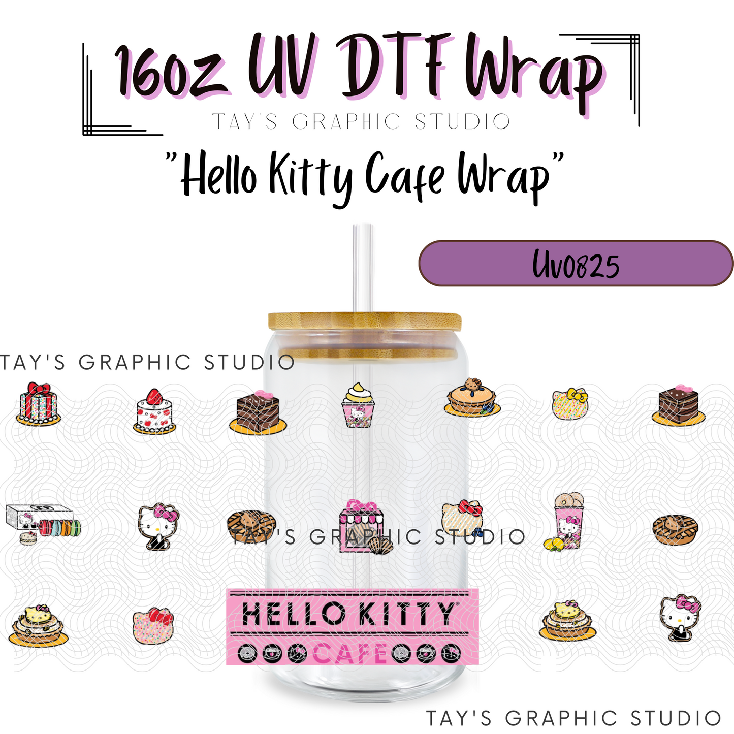 Exclusive - Hello Kitty Cafe UV DTF Wrap - MTO0825