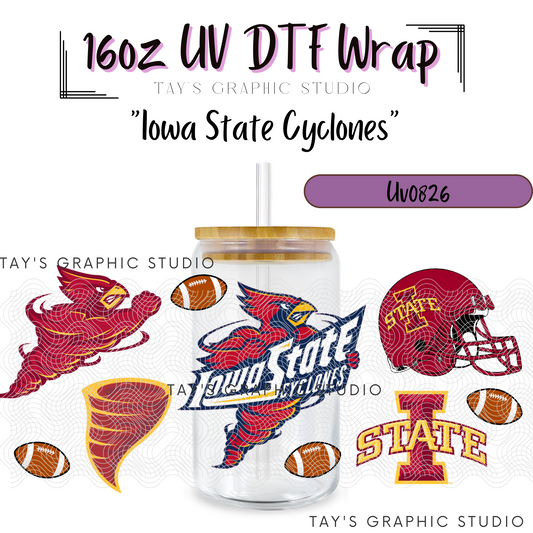 Exclusive - Iowa State Cyclones UV DTF Wrap - MTO0826