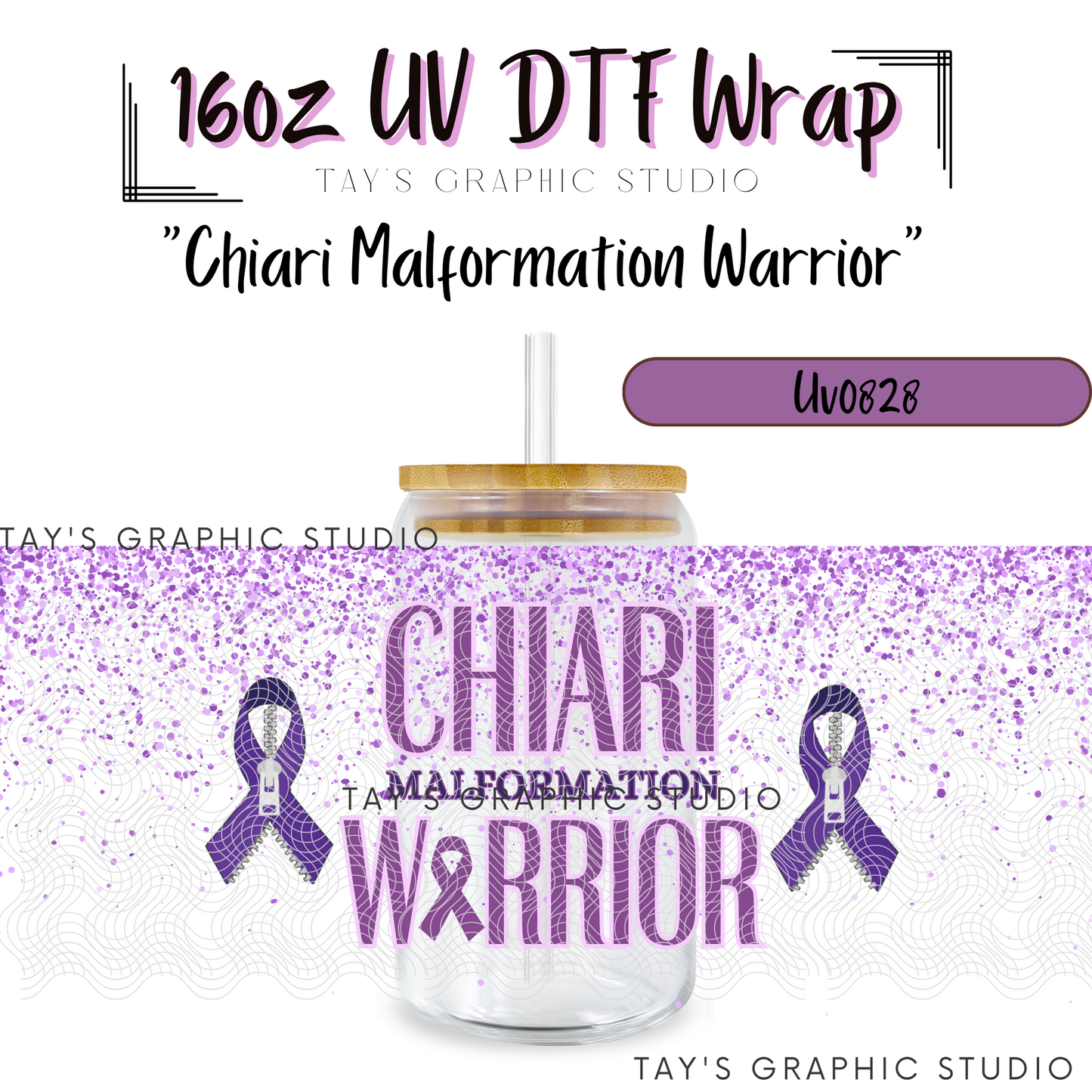 Exclusive - Chiari Malformation Warrior UV DTF Wrap - MTO0828