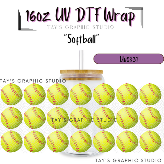 Exclusive - Softball Ball UV DTF Wrap - MTO0831