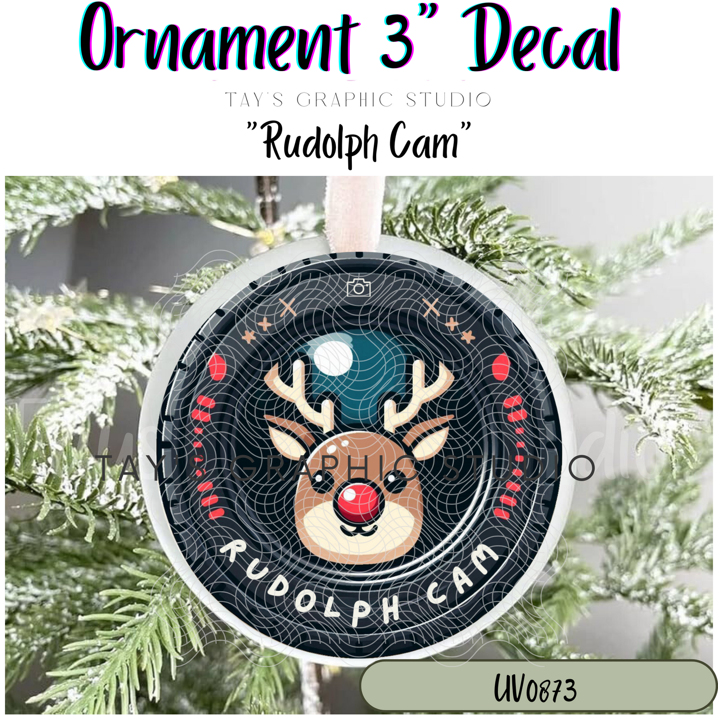 Exclusive Reindeer/Rudolph Cam Decals Collection - 5 Different Decals to Chose From - MTO Decals