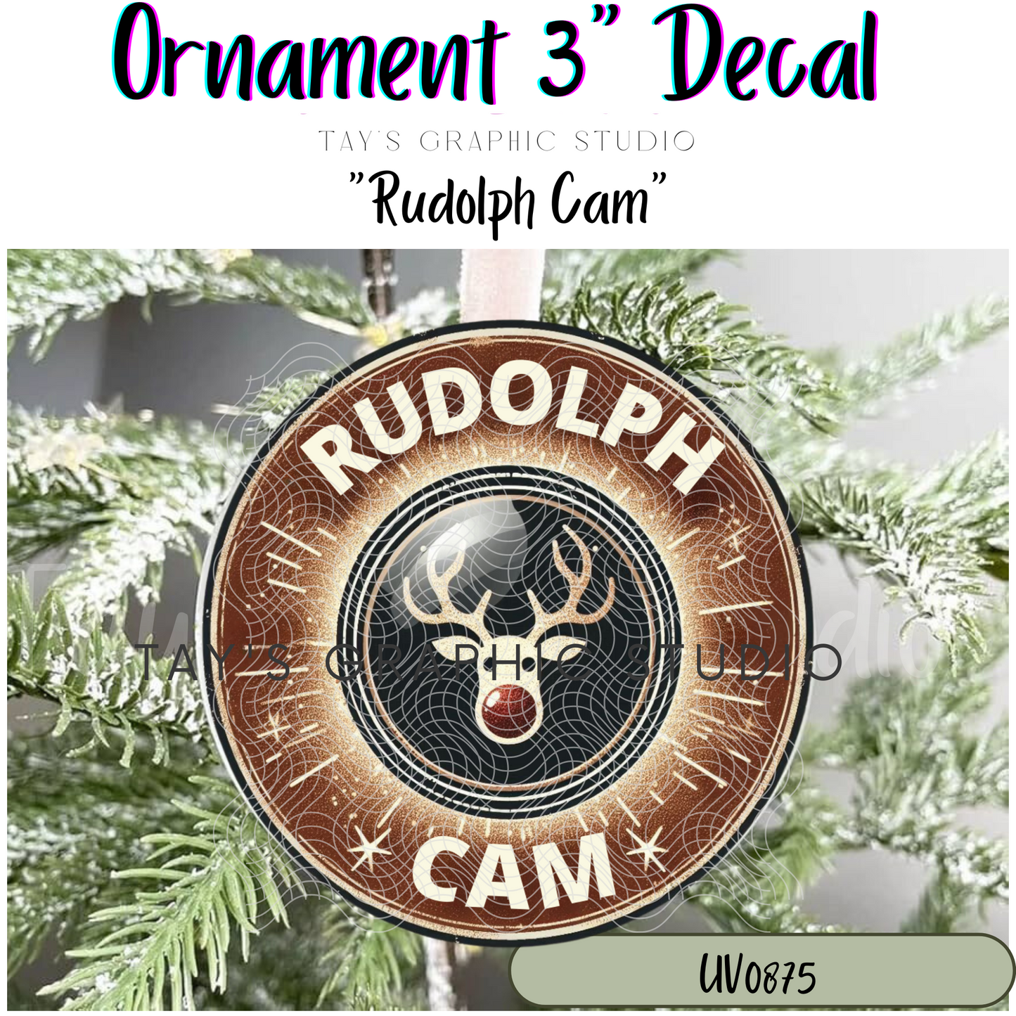 Exclusive Reindeer/Rudolph Cam Decals Collection - 5 Different Decals to Chose From - MTO Decals