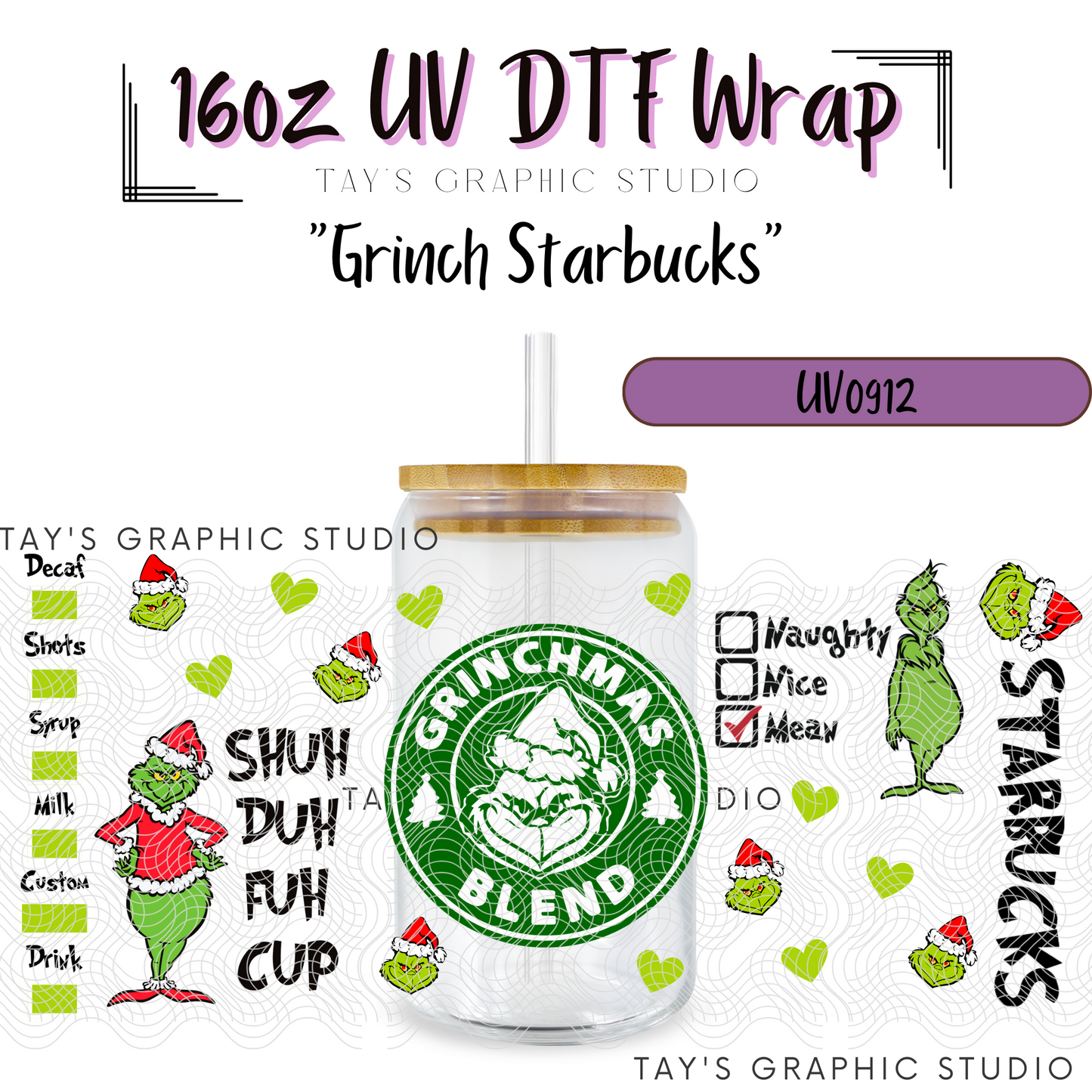 Exclusive - Grinch Starbucks Wrap - MTO0912