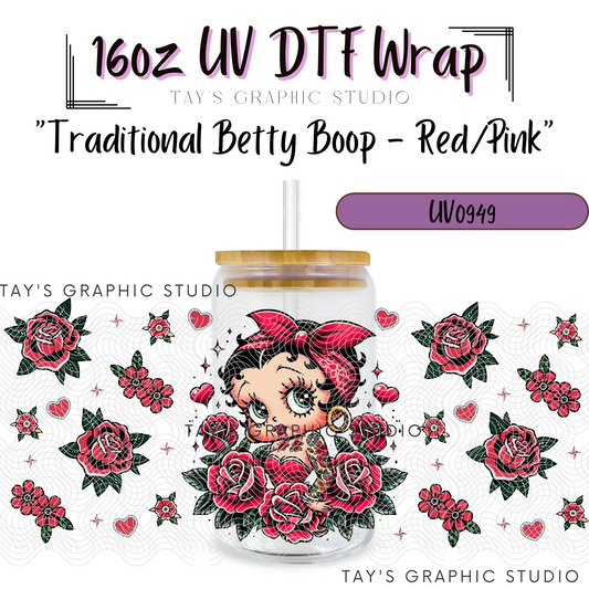 Exclusive - Traditional Betty Boop - Red/Pink - MTO0949