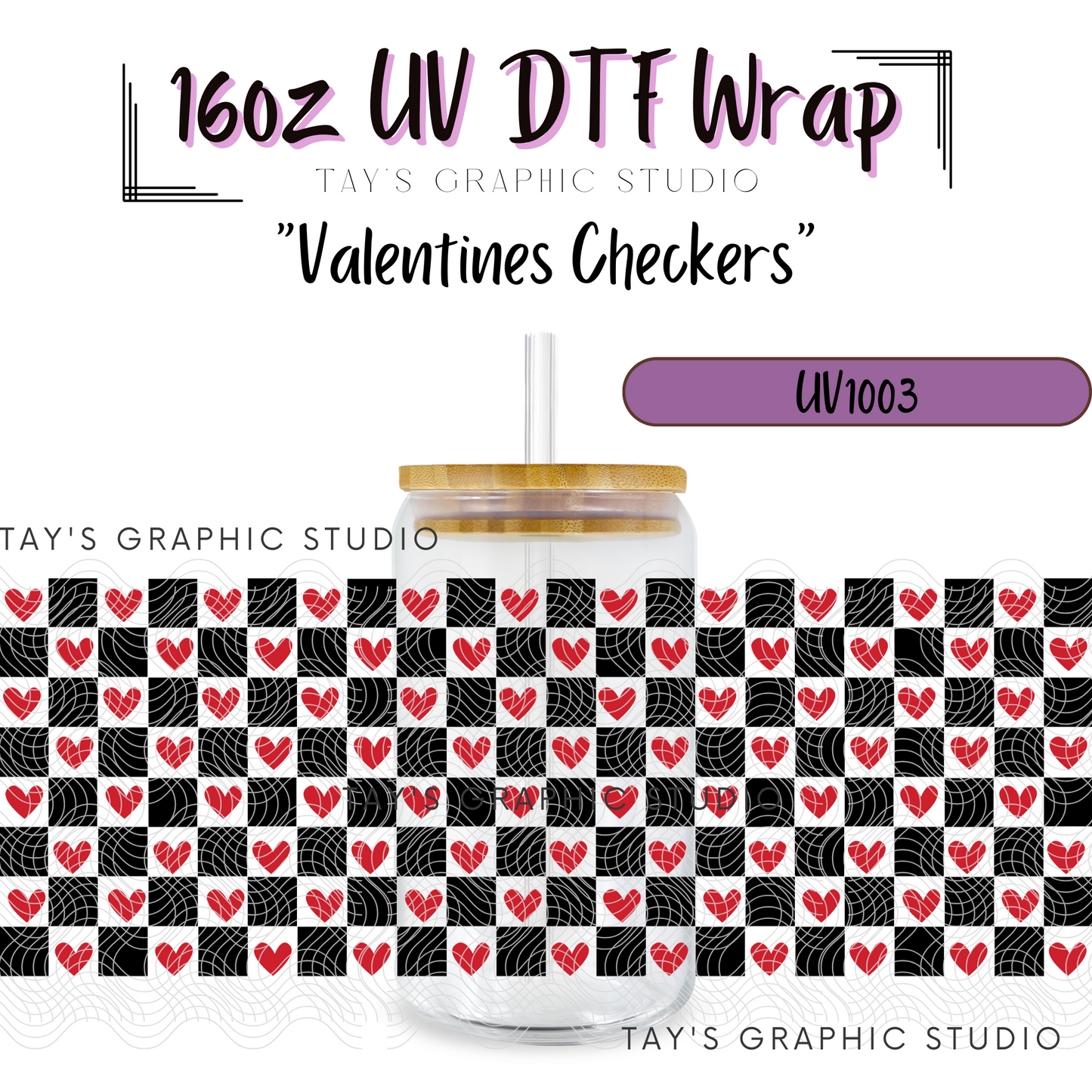 Exclusive - Valentines Checkered Wrap - MTO